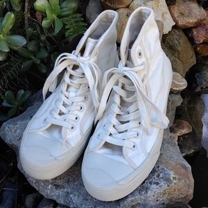 Zara Cream Hi-Top Sneakers